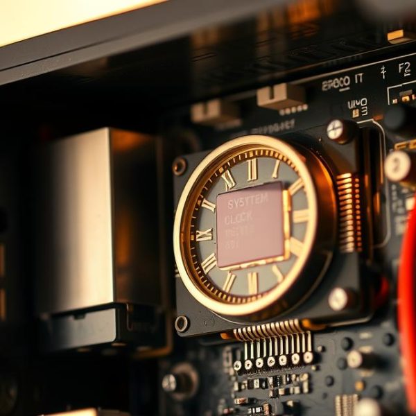 where is the system clock located in a computer